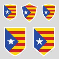 Catalonia Set shield frame vector