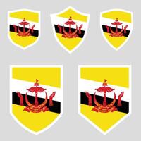 Brunei Set shield frame vector