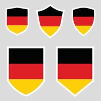 Germany Flag Set shield frame vector