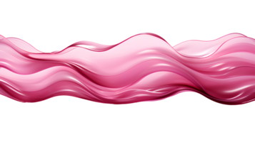 Pink abstract liquid wave. Pink pigment floating isolated. Pink liquid splash png