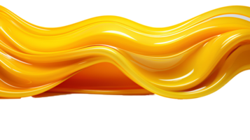 Yellow abstract liquid wave. yellow pigment floating isolated. yellow liquid splash png