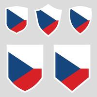 Czech Republic Set shield frame vector