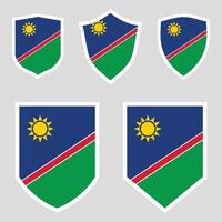 Namibia Set shield frame vector