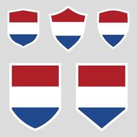 Netherlands Set shield frame vector