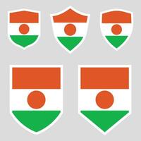 Niger Set shield frame vector