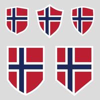 Norway Set shield frame vector