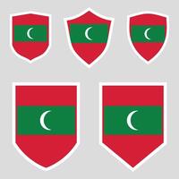 Maldives Set shield frame vector