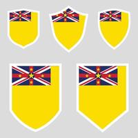 Niue Set shield frame vector