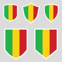 Mali Set shield frame vector