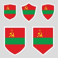 Transnistria Set shield frame vector