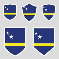 Curacao Set shield frame vector