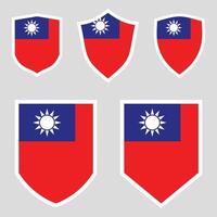 Taiwan Set shield frame vector