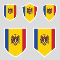 Moldova Set shield frame vector