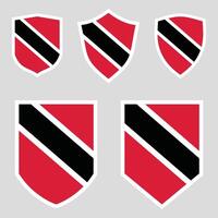 Trinidad and Tobago Set shield frame vector