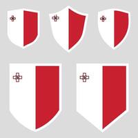 Malta Set shield frame vector