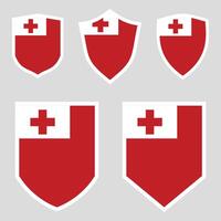 Tonga Set shield frame vector