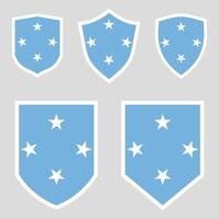 Micronesia Set shield frame vector