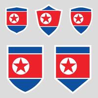 North Korea Set shield frame vector