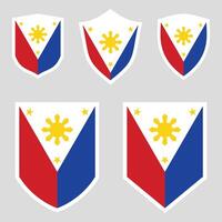 Philippines Set shield frame vector