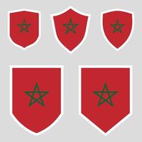 Morocco Set shield frame vector