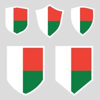 Madagascar Set shield frame vector