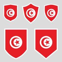 Tunisia Set shield frame vector