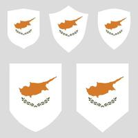 Cyprus Set shield frame vector