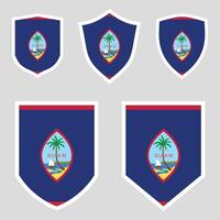 guam bandera conjunto proteger marco vector