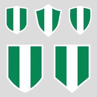 Nigeria Set shield frame vector