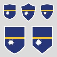 Nauru Set shield frame vector