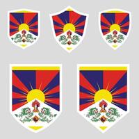 Tibet Set shield frame vector