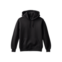 black hooded sweatshirt mockup isolated transparent background png