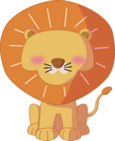 gezichtsloos leeuw karakter illustratie png