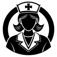 ilustración de médico enfermero logo icono vector