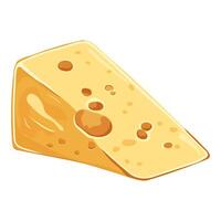 un pedazo de queso. ilustración en un blanco antecedentes. vector