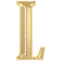 l font guld 3d tolkning png