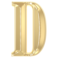 D Font Gold 3D Rendering png