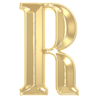 r font guld 3d tolkning png