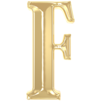 f font guld 3d tolkning png