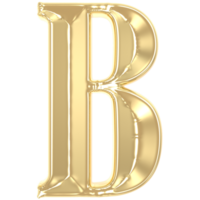 b Schriftart Gold 3d Rendern png