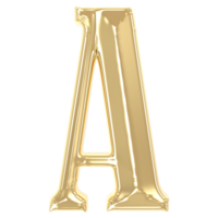 en font guld 3d tolkning png