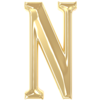 n font guld 3d tolkning png