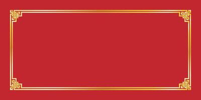 Chinese New Year background with golden border, Tradition Chinese border frame vector