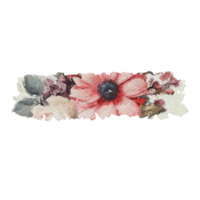 Vintage flowers stickers tape. png