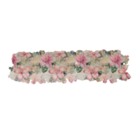 Vintage flowers stickers tape. png