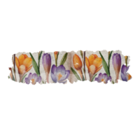 Vintage flowers stickers tape. png