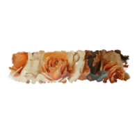 Vintage flowers stickers tape. png