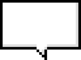 8 bit retrò gioco pixel discorso bolla Palloncino icona etichetta promemoria parola chiave progettista testo scatola bandiera png