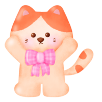 fofa laranja gato clipart. png