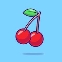 dibujos animados de fruta de cereza vector